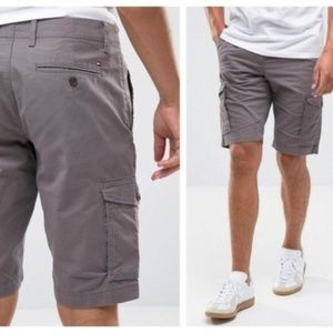 TOMMY HILFIGER Helios Cargo Shorts Khaki Gray 32